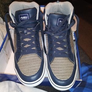 High Top Navy Sneakers